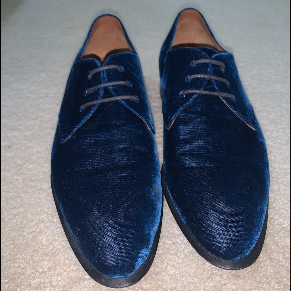 Blue Velvet Celine Dress Shoes